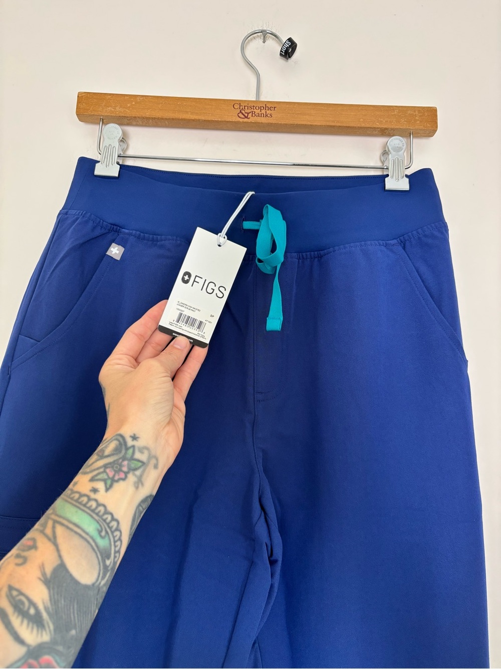FIGS Zamora High-Rise Jogger Scrub Pant Blue - Picture 5 of 6